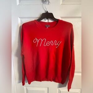Vince Camuto Red 'Merry' Crew Neck Sweater